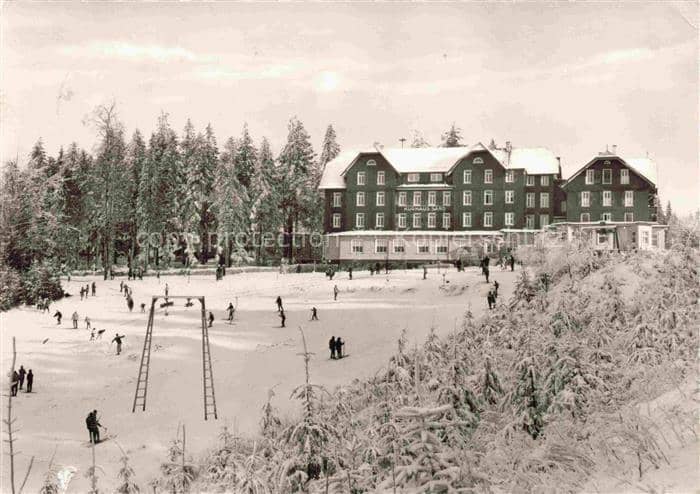 Schwarzwaldhochstrasse Skilift beim Hotel Kurhaus Sand – Ansichtskarte