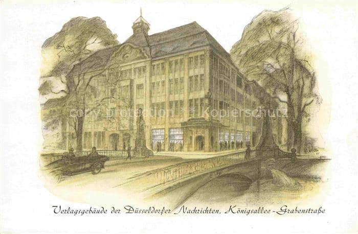 DuessELDORF  CITY Verlagsgebaeude der Duesseldorfer Nachrichten – Ansichtskarte Düsseldorf