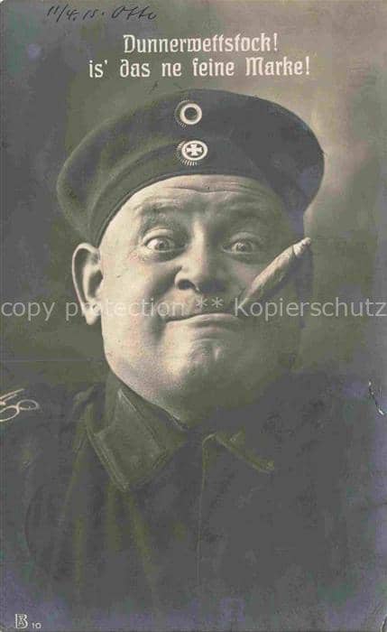 Zigarren Zigarette Cigar Dunnerwettstock Soldat – Ansichtskarte