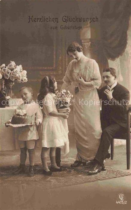 Foto GLCo Nr. 4475/2 Glückwunsch Geburtstag Kinder Fr – Ansichtskarte