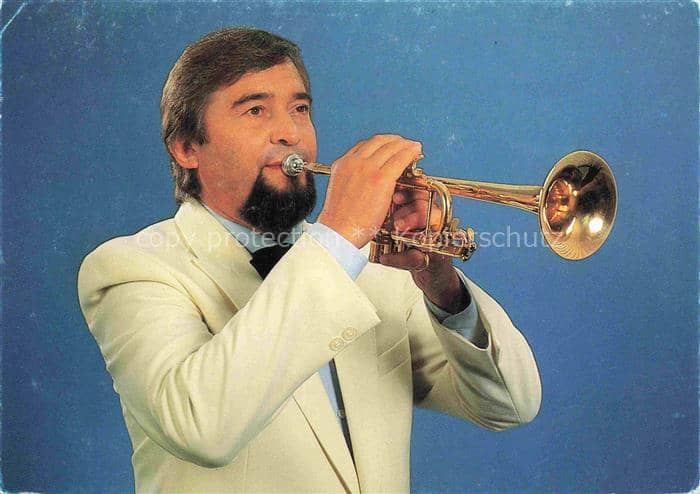 Musikanten Walter Scholz Stuttgart Trompete – Ansichtskarte