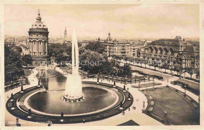 MANNHEIM BW Friedrichsplatz – Ansichtskarte Mannheim