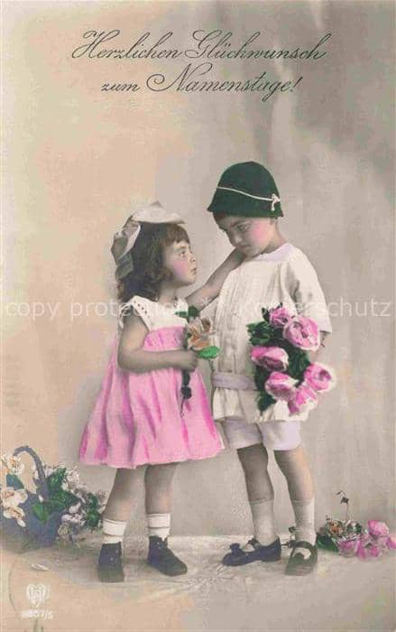 Foto HB Nr. 3337 Glueckwunsch Namenstage Kinder – Ansichtskarte