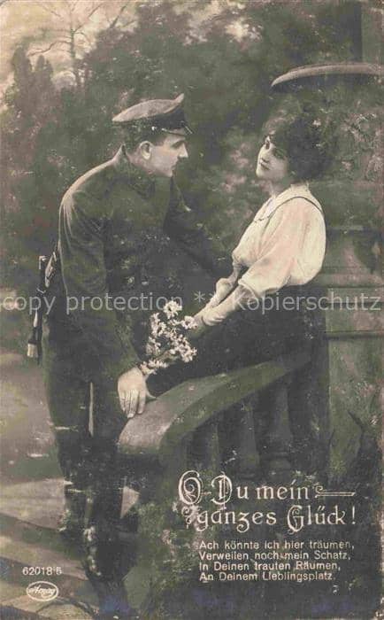 Foto Amag Nr. 62018/5 Soldat Frau Rosen – Ansichtskarte