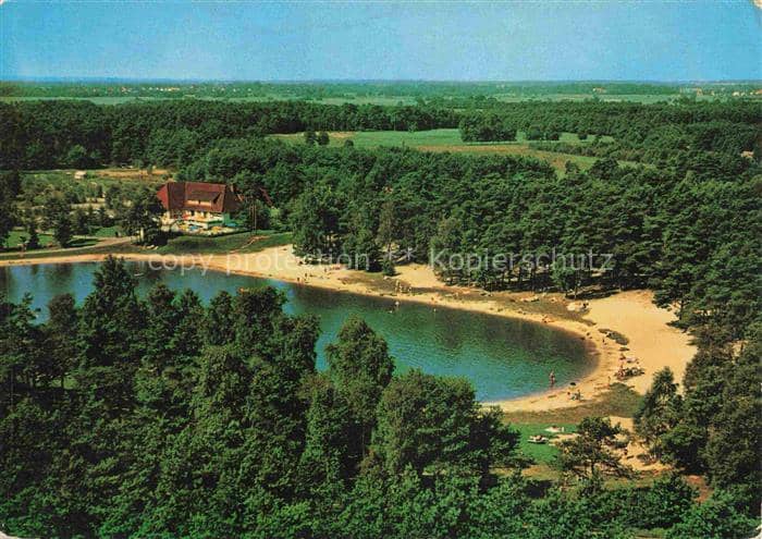 Rotenburg Wuemme Hannover Rasthaus Grundbergsee BAB Hamburg Bremen Fliegeraufnah – Ansichtskarte Rotenburg (Wümme)