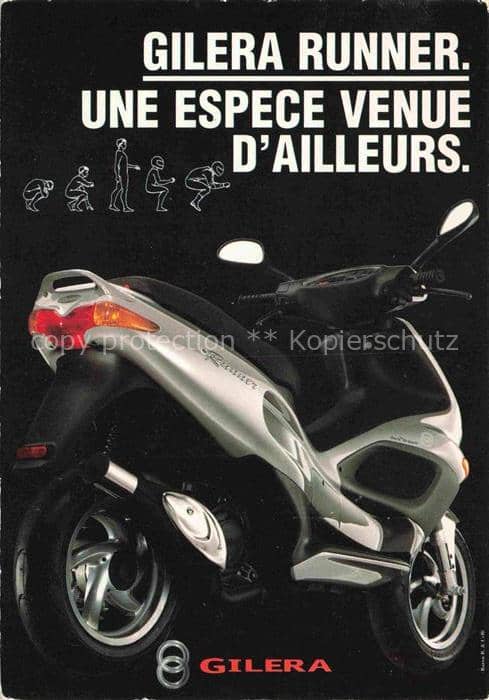 Motorrad Motor Bike Motocycla Gilera Runner 50CC – Ansichtskarte