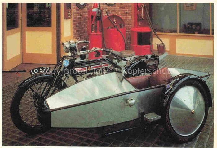 Motorrad Motor Bike Motocycla Swallow Side Car Model 4 Super Sport – Ansichtskarte