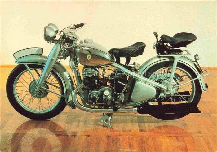 Motorrad Motor Bike Motocycla DKW 500 Luxus Augsburg – Ansichtskarte