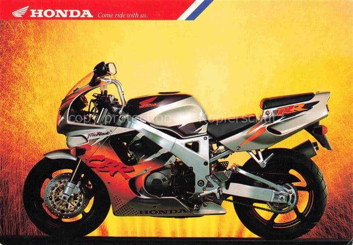 Motorrad Motor Bike Motocycla Honda Fire Blade CBR 900 RR – Ansichtskarte