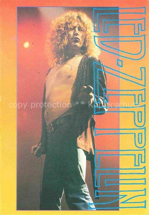 Musikanten Led Zeppelin Rob Live – Ansichtskarte
