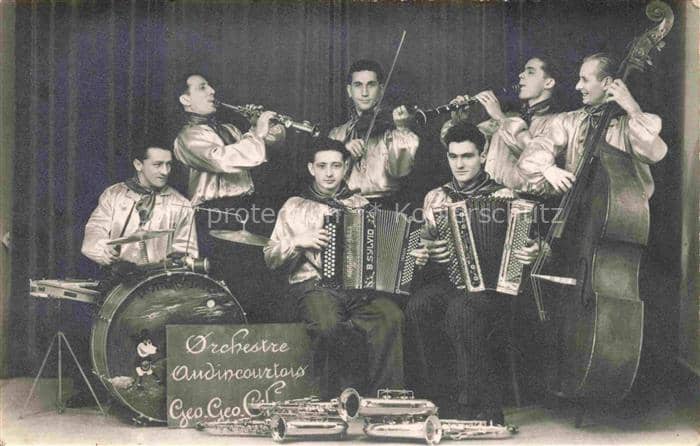 Musikinstrument Orchester Floete Geige – Ansichtskarte