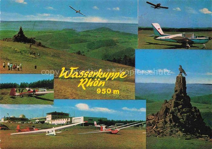 Segelflug Gliding Vol-Voile Vuolo-a-Vela Volo-a-Vela-- Wasserkuppe Rhoen – Ansichtskarte