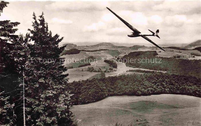 Segelflug Gliding Vol-Voile Vuolo-a-Vela Volo-a-Vela-- Rhoen Wasserkuppe – Ansichtskarte
