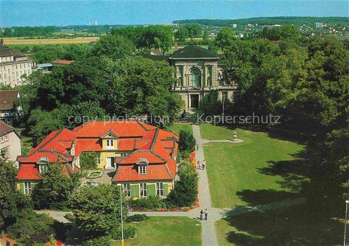 WOLFENBueTTEL Herzog August Bibliothek mit Lessinghaus – Ansichtskarte Wolfenbüttel