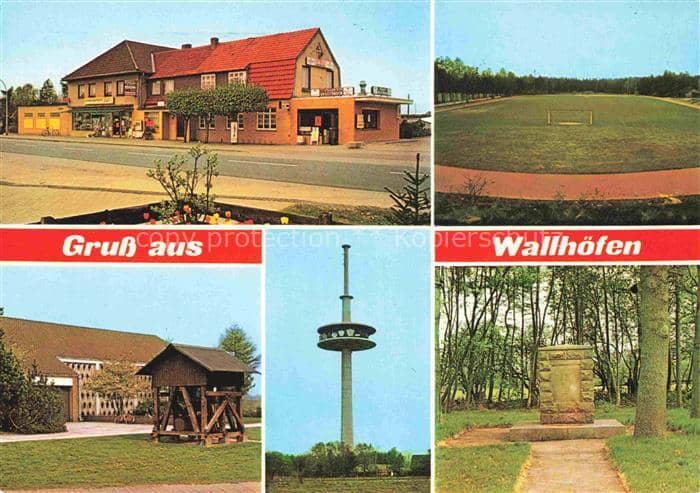 Wallhoefen Vollersode Niedersachsen Einkaufsmarkt Hotel Gastwirtschaft Imbiss Sp – Ansichtskarte Vollersode