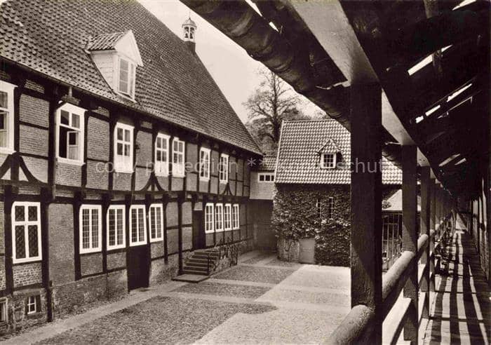 Burg Dinklage Benediktinerinnenkloster St Scholastika Blick vom Apostelgang auf – Ansichtskarte Bahlen