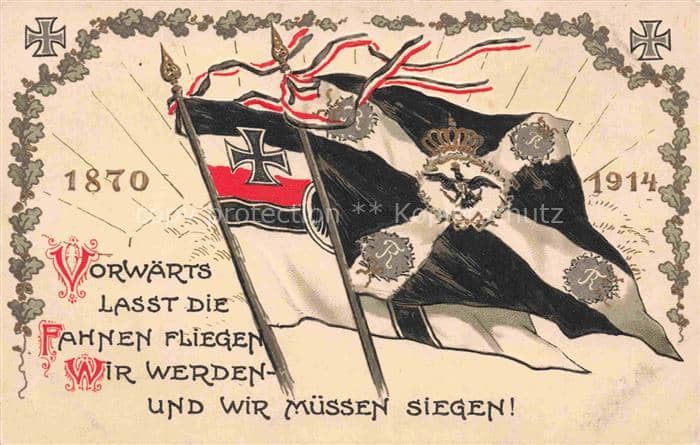 Schwarz Weiss Rot-Flagge (SWR) Litho Verlag Hermann wolf Berlin – Ansichtskarte