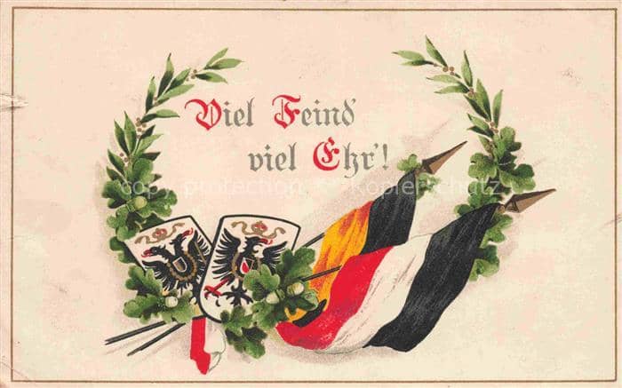 SWR Schwarz Weiss Rot-Flagge Litho S.V.D Serie 3069/4 – Ansichtskarte