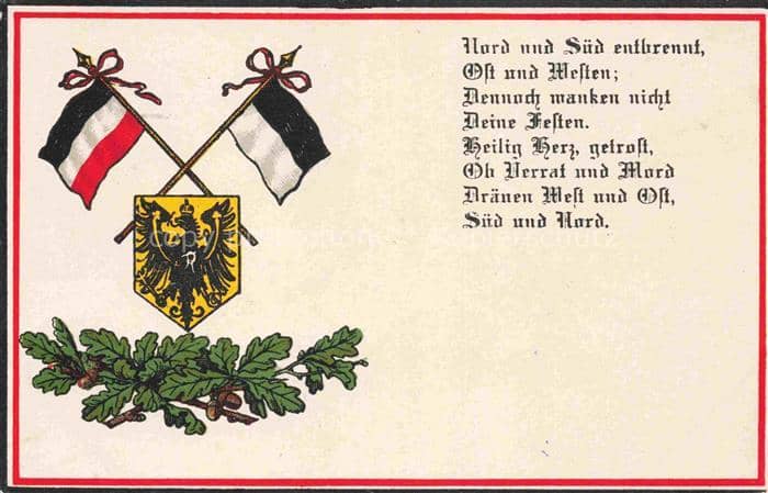SWR Schwarz Weiss Rot-Flagge Litho Adler – Ansichtskarte