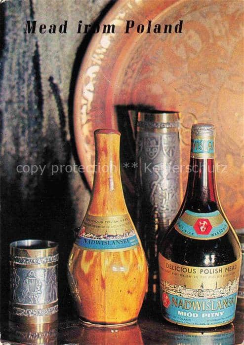 Schnaps Brandy Eau-de-Vie Aguardiente-- Madwislanski Polen – Ansichtskarte