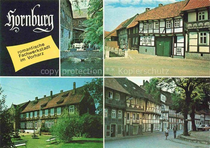Hornburg  Wolfenbuettel Harz Niedersachsen Hagenmuehle Wasserstrasse Heimatmuseu – Ansichtskarte Hornburg