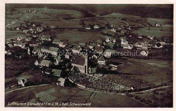 Goerwihl Goerwyhl Waldshut BW Fliegeraufnahme – Ansichtskarte Görwihl