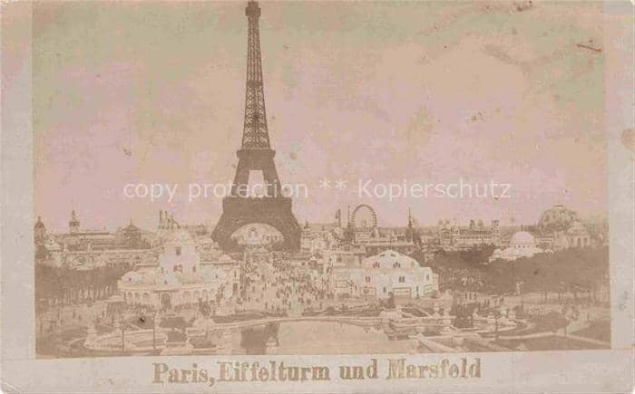 PARIS 75 Eiffelturm und Marsfeld – Ansichtskarte Paris