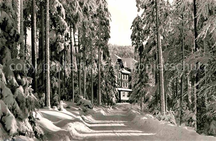 Schwarzwaldhochstrasse Kurhaus Sand Winter – Ansichtskarte