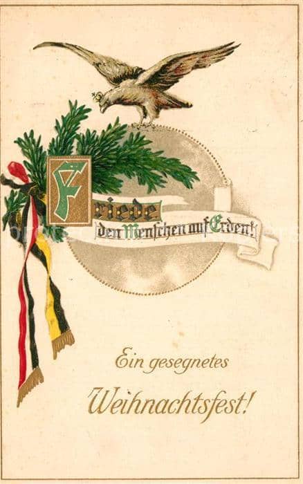 Adler Eagle Aigle Aguila Schwarz-Weiss-Rot Weihnachten – Ansichtskarte