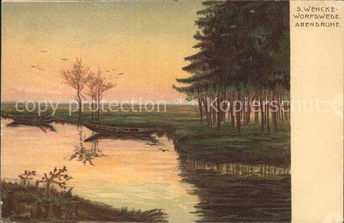 Worpswede Abendruhe – Ansichtskarte Worpswede