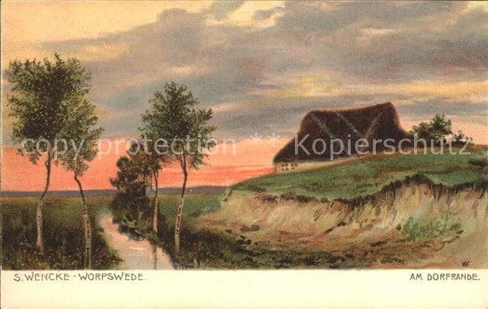 Worpswede Am Dorfrande – Ansichtskarte Worpswede