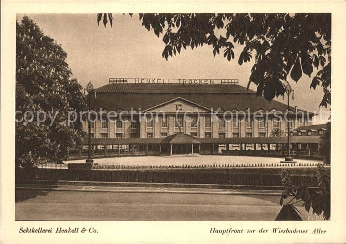 Alkohol Sektkellerei Henkell &amp; Co Hauptfront Wi – Ansichtskarte