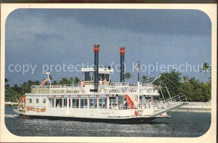 Boote Island Queen Riverboat Florida – Ansichtskarte