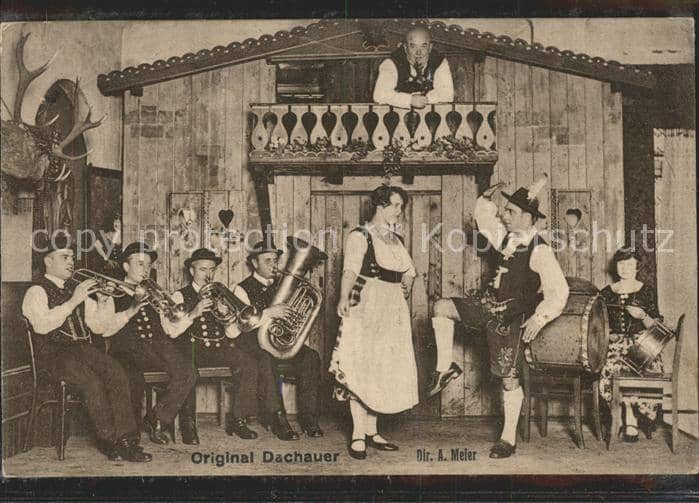 Musikanten Original Dachauer Kapelle Trompete – Ansichtskarte