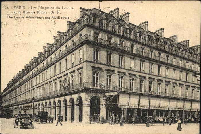 Paris les Magasins du Louvre Rue de Rivoli – Ansichtskarte Paris