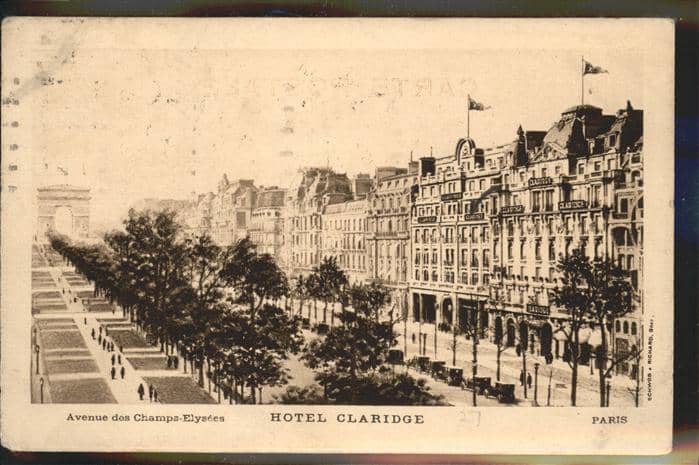 Paris Hotel Claridge – Ansichtskarte Paris