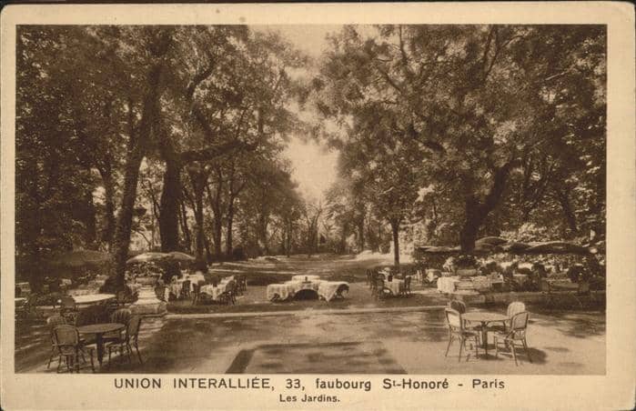 Paris Union Interalliee St. Honore les Jardin – Ansichtskarte Paris