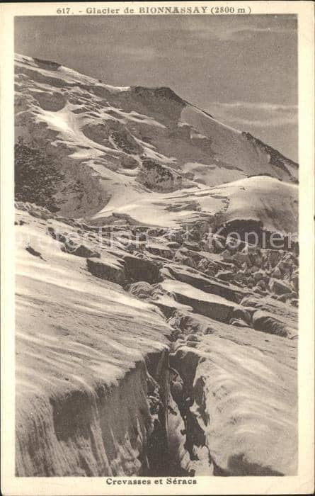 Gletscher Glacier de Bionnassay Crevasses et Sera – Ansichtskarte