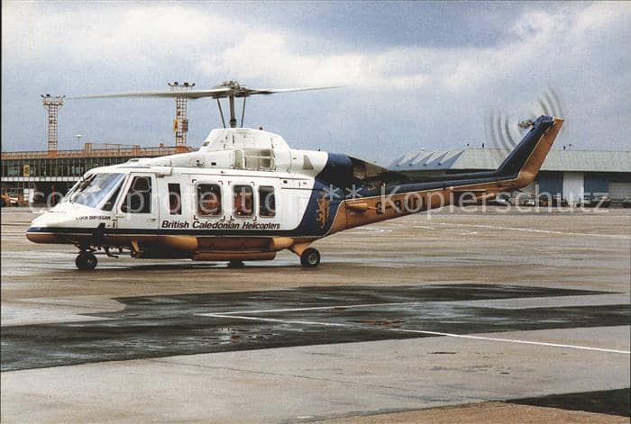 Hubschrauber Helikopter G-BMDU Bell 214ST C/N 28101 British Caledonian Helicopte – Ansichtskarte