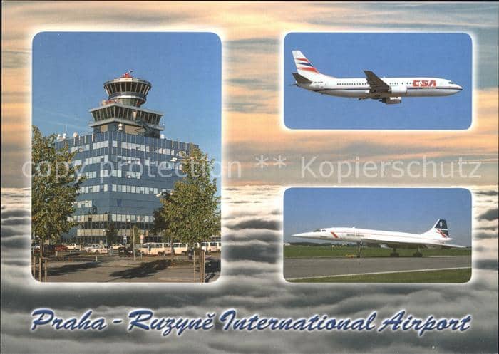 Airport Aeroporto Flughafen Prag International Airport – Ansichtskarte