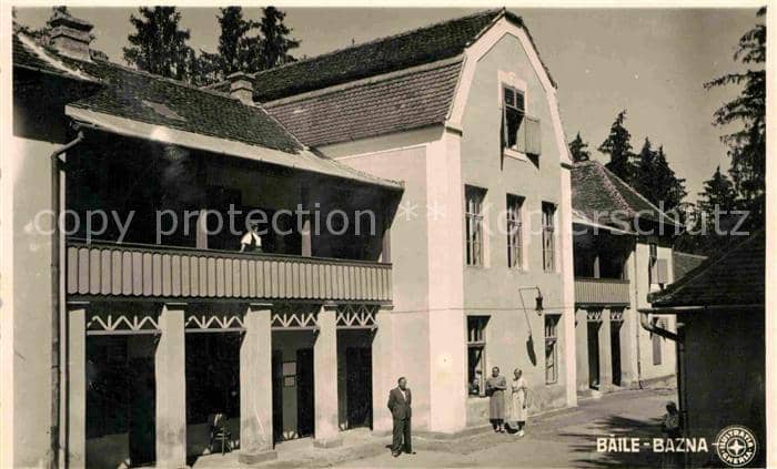 Baile-Bazna Strassenpartie Wohnhaus – Cartolina illustrata