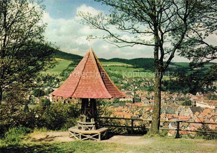Hellwege Rotenburg Rotenburg Niedersachsen Pilz-Pavillon Aussichtspunkt Stadtpan – Ansichtskarte Hellwege