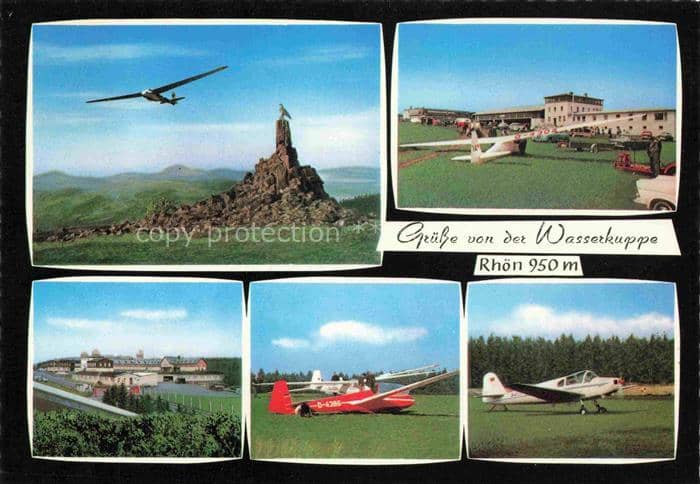 Segelflug Gliding Vol-Voile Vuolo-a-Vela Volo-a-Vela-- Wasserkuppe Rhoen – Ansichtskarte