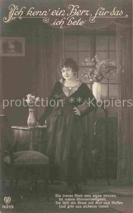 Foto HB Nr. 7631/3 Ich kenn ein Herz für das ich be – Ansichtskarte