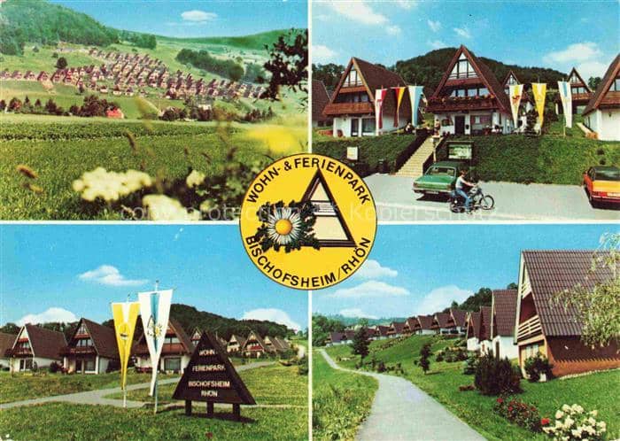 Bischofsheim  Rhoen Bayern Ferienpark Wohnpark Ferienhaeuser Rhoen Siedlung Fahn – Ansichtskarte Bischofsheim a.d.Rhön