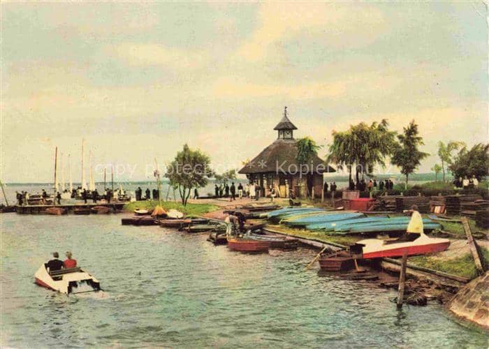 Duemmersee Diepholz Bootsvermietung Boote Segelboote Pavilion See Ausfluegler Ho – Ansichtskarte Aschen