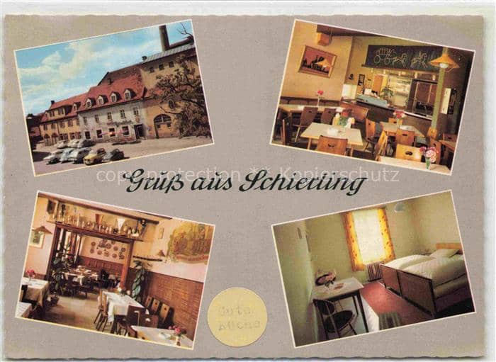 Schierling Thurn-und-Taxis-Braeustueberl Gasthaus Gaststube Zimmer Rathausplatz – Ansichtskarte Schierling