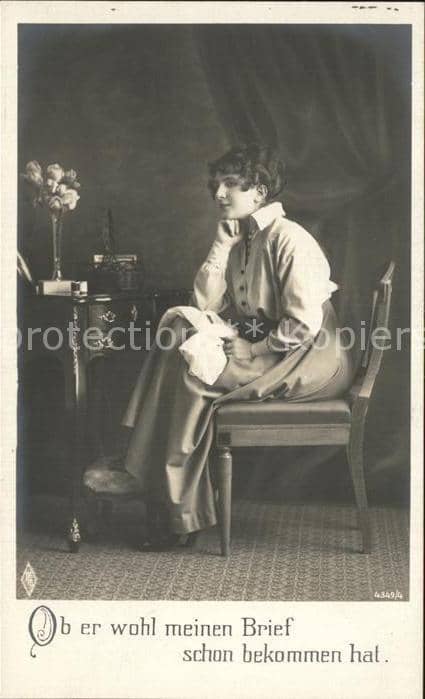 Foto PFB Nr. 4349/4 Frau Brief – Ansichtskarte