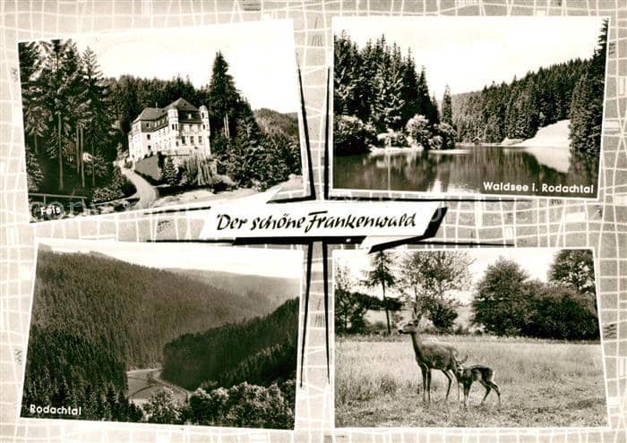 Frankenwald Region Fels Waldsee Rodach Wild – Ansichtskarte