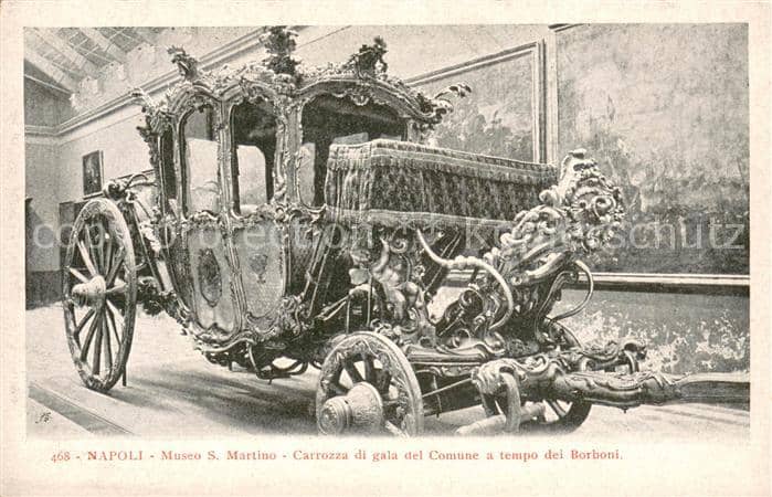 Napoli Neapel Museo San Martino Carrozza di gala del Comune a tempo dei Borboni – Ansichtskarte